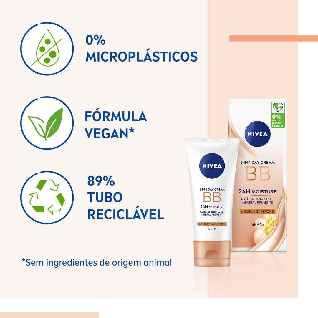 BB Cream Hidratante Aperfeiçoador (Tom Médio) - NIVEA -  - Imagem 7