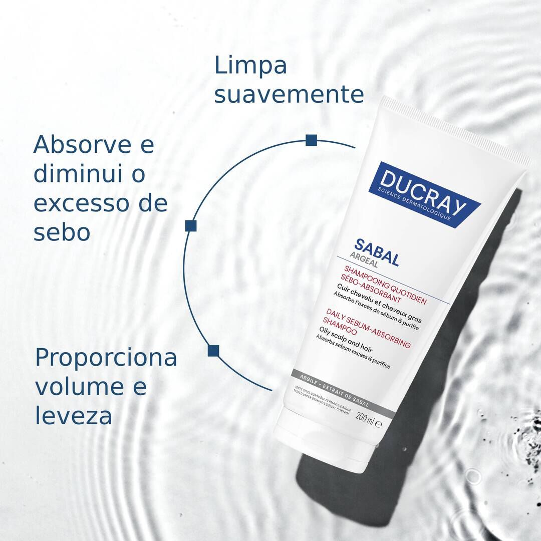 Ducray Sabal Argeal Champô Diário Seboabsorvente 200ml - DUCRAY -  - Imagem 2