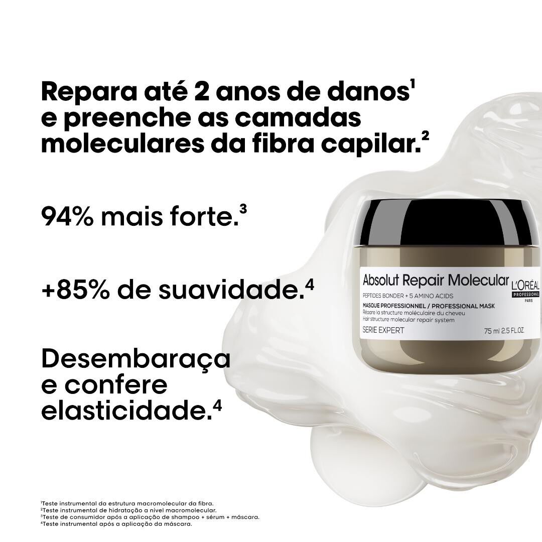 Absolut Repair Molecular M&aacute;scara - L'OR&Eacute;AL PROFESSIONNEL - SERIE EXPERT - Imagem 2