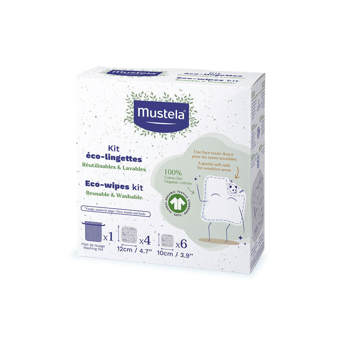 Kit Toalhetes Eco Reutiliz&aacute;veis 10 Unidades - MUSTELA -  - Imagem 1