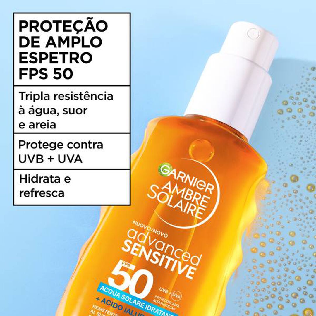 Sensitive Advanced &Aacute;gua Solar Hidratante FPS50 - GARNIER AMBRE SOLAIRE - AMBRE SOLAIRE - Imagem 5