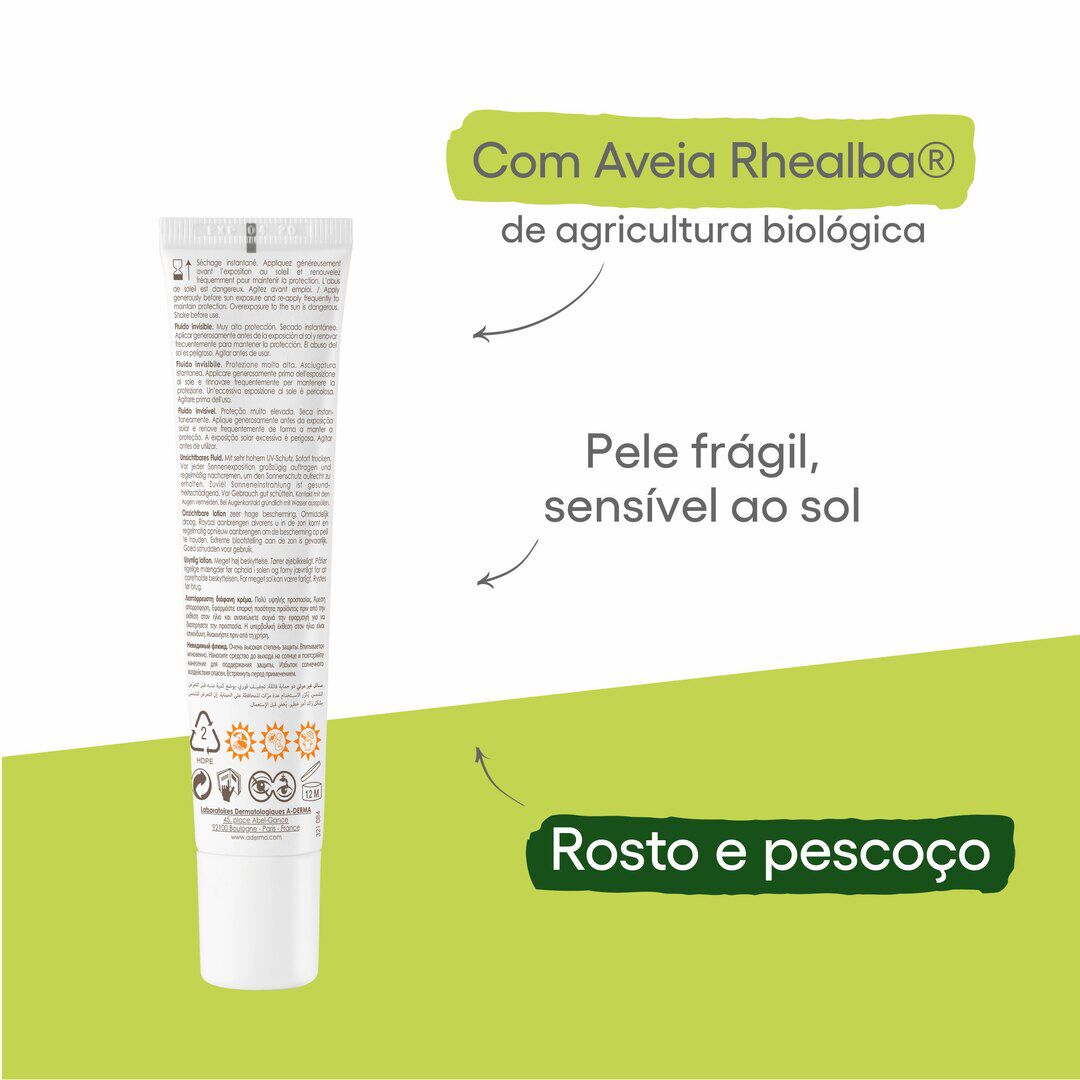 Protetor Solar Fluído Invisivel SPF50+ - A-DERMA -  - Imagem 7