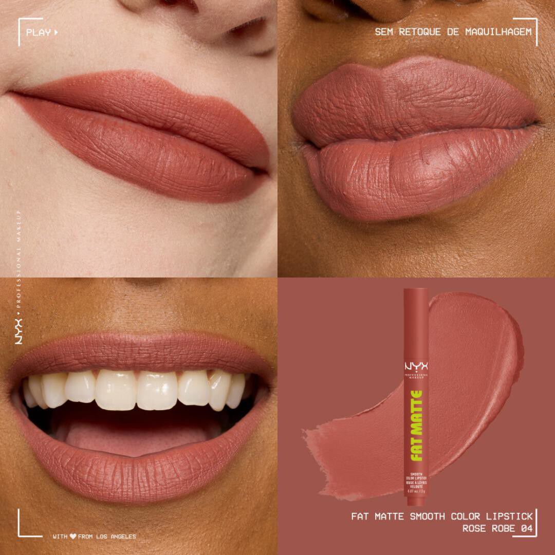 Fat Matte Smooth Color Lipstick - NYX Professional Makeup -  - Imagem 8