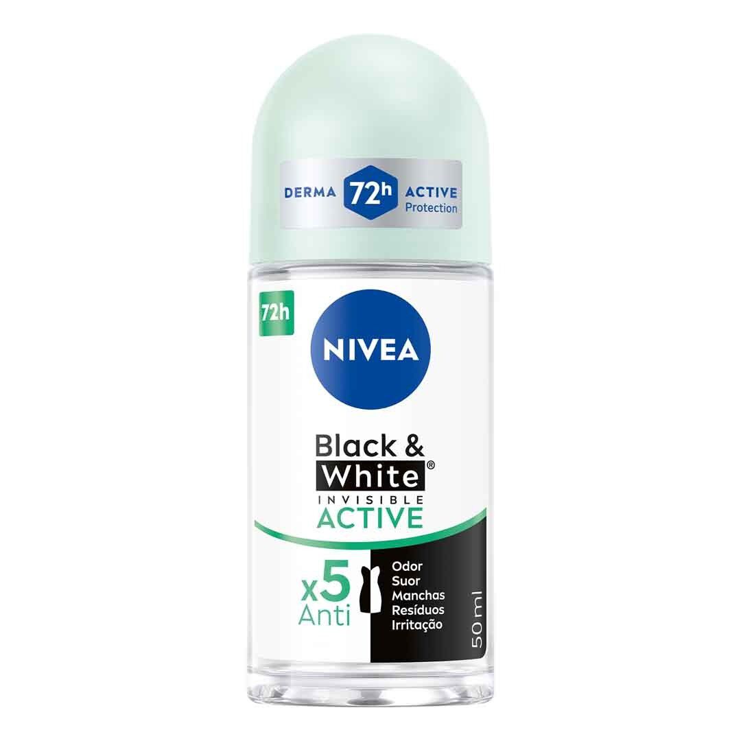 Roll-on Invisible for Black & White Active - NIVEA -  - Imagem 1