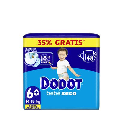 Fraldas Beb&eacute; Seco Tamanho 6 (14-19kg) - DODOT -  - Imagem