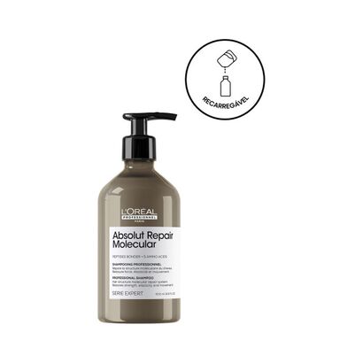 Shampoo Absolut Repair Molecular - L'OR&Eacute;AL PROFESSIONNEL - SERIE EXPERT - Imagem