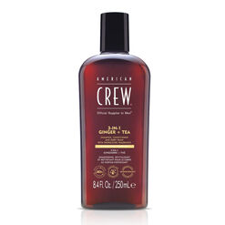 American Crew 3-em-1 Gengibre e Ch&aacute;, Champ&ocirc;, Acondicionador e Gel de Duche para Cabelo e Corpo . Revitalizante e hidratante., , hi-res