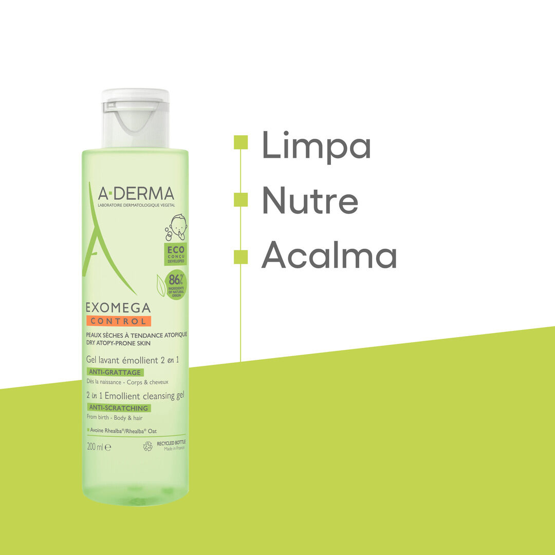Exomega Control - Gel Corpo e Cabelo - A-DERMA -  - Imagem 4