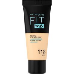 FIt Me Matte + Poreless Foundation, 118 - Nude, hi-res