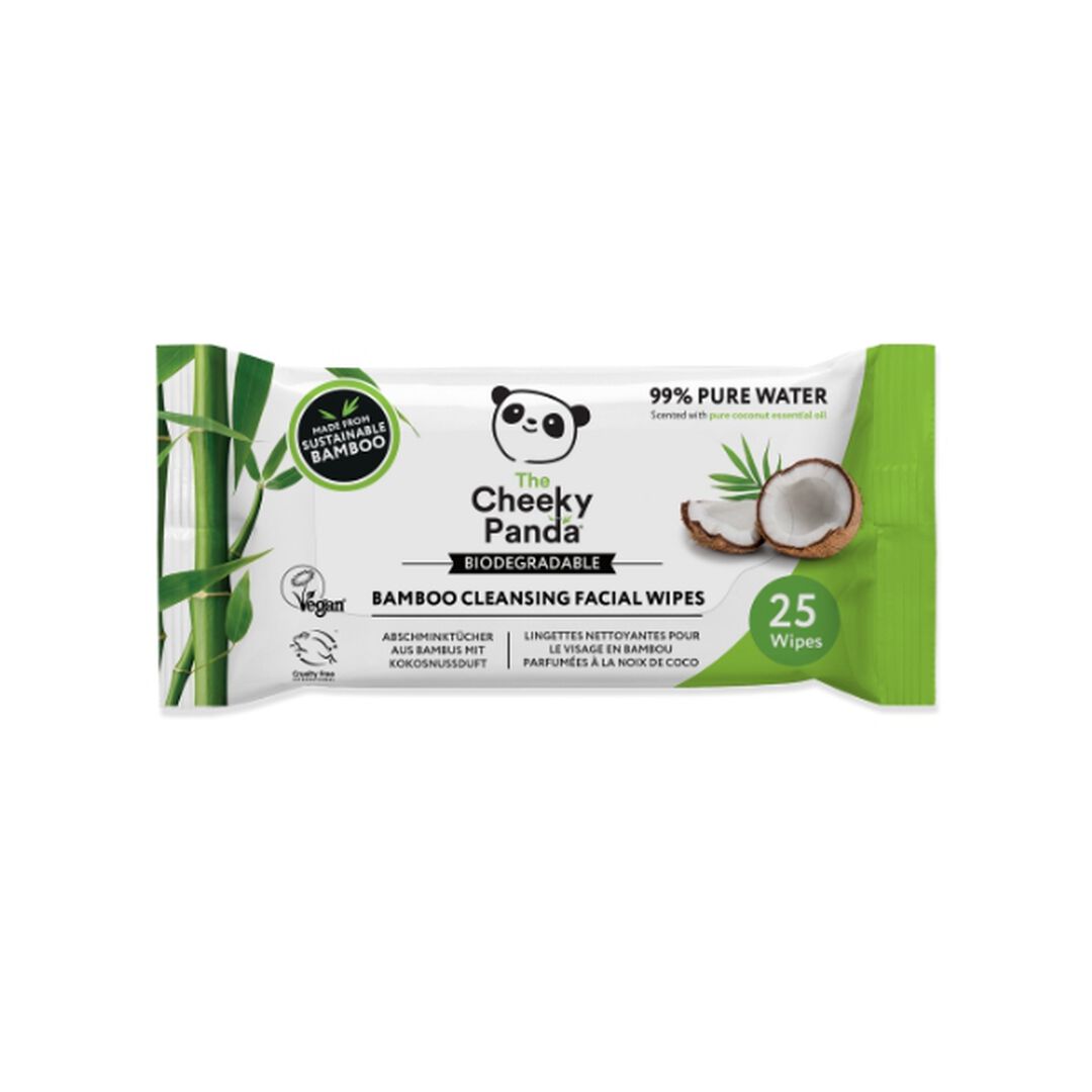 Toalhitas Desmaquilhantes 100% Bambu Orgânico Coco - CHEEKY PANDA -  - Imagem 1