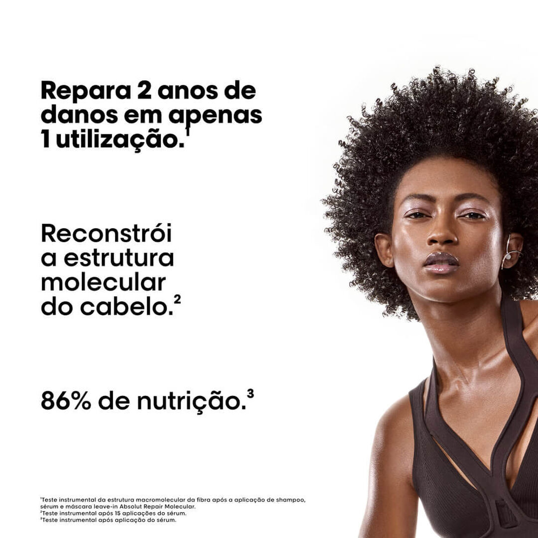 Shampoo Absolut Repair Molecular - L'OR&Eacute;AL PROFESSIONNEL - SERIE EXPERT - Imagem 6
