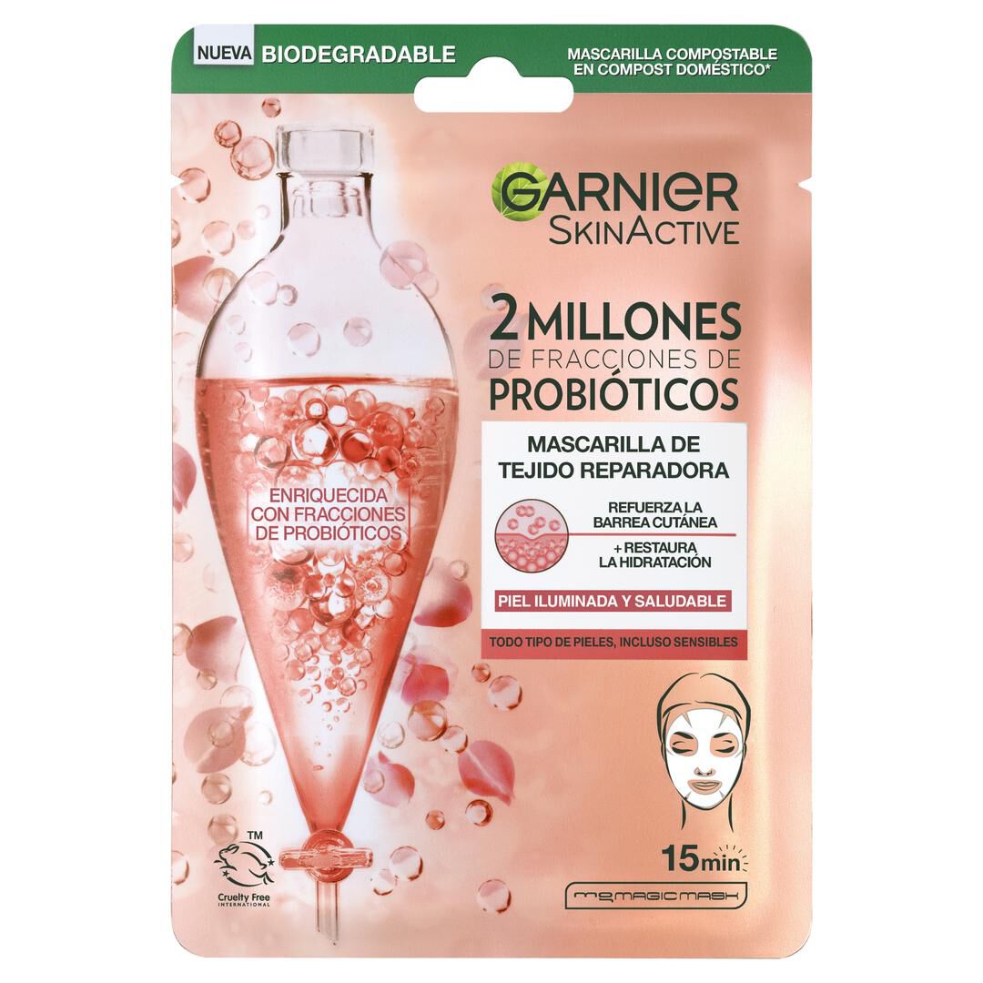 SkinActive M&aacute;scara de Tecido Probi&oacute;tica - GARNIER -  - Imagem 1