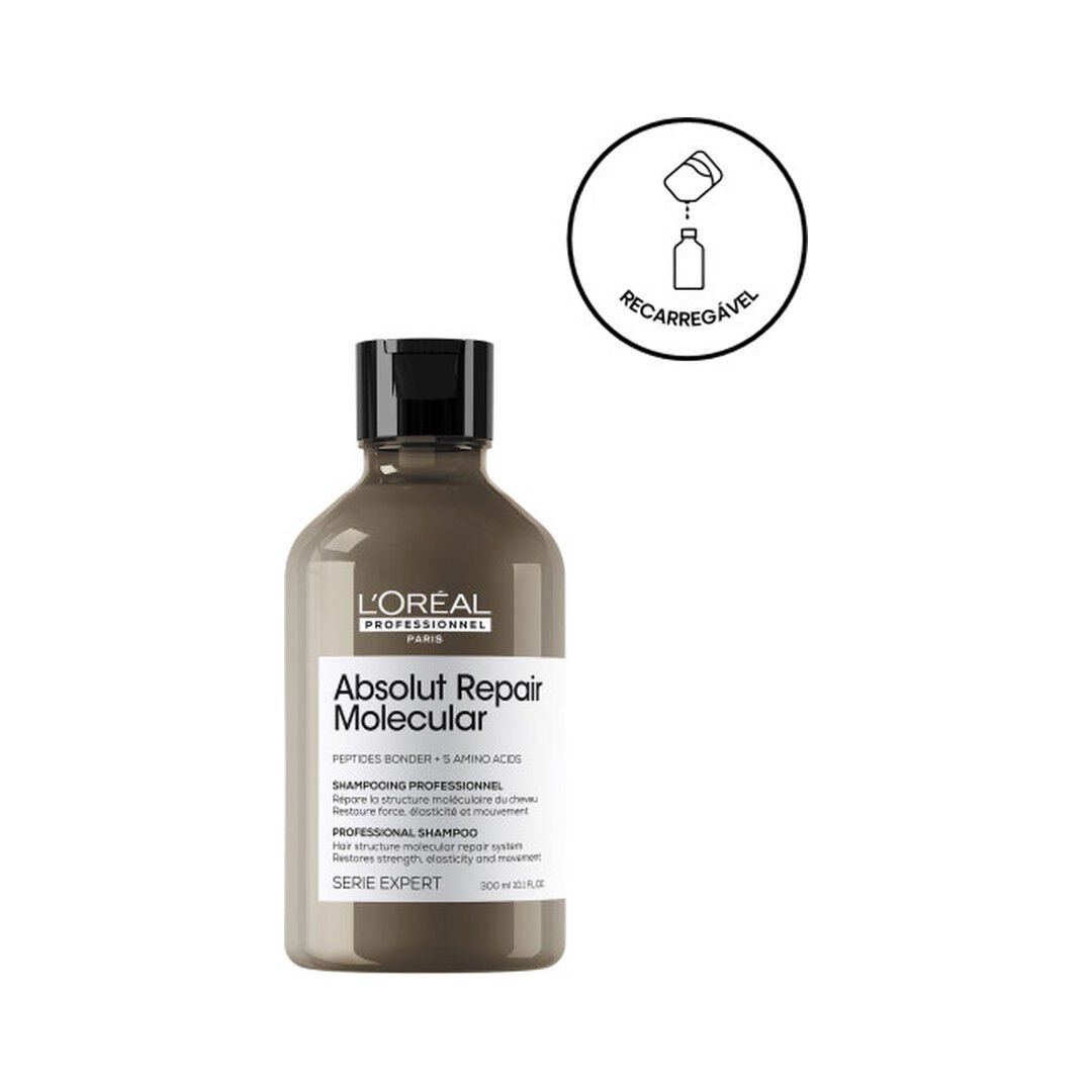 Shampoo Absolut Repair Molecular - L'OR&Eacute;AL PROFESSIONNEL - SERIE EXPERT - Imagem 1