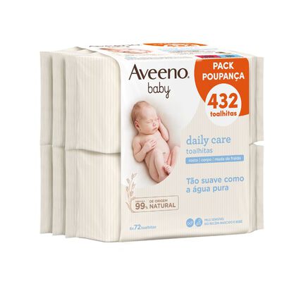Baby Toalhitas - Pack Poupan&ccedil;a (6x72) - AVEENO -  - Imagem
