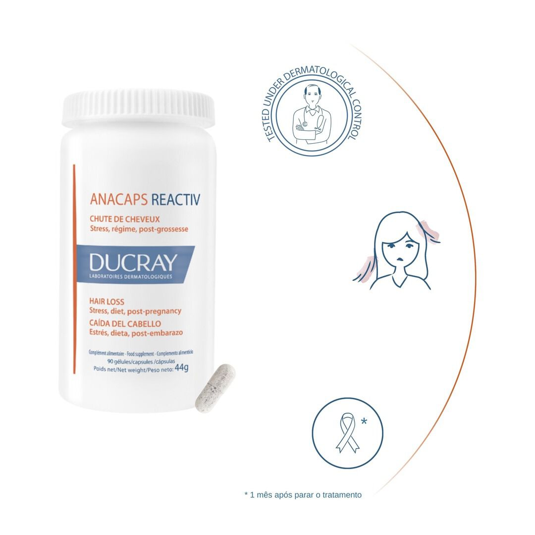 Anacaps Reactiv c&aacute;psulas Queda de Cabelo - DUCRAY -  - Imagem 5