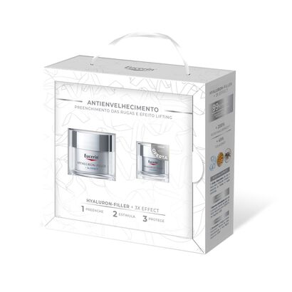 Coffret Hyaluron-Filler 3x Effect Creme de Dia SPF30 + Oferta Creme Noite - EUCERIN -  - Imagem