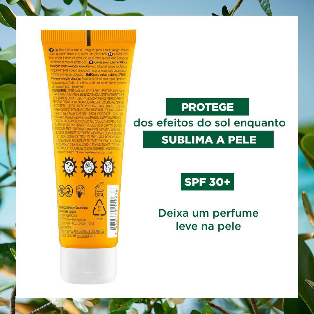 Protetor Solar Creme Sublimador FPS30 - KLORANE -  - Imagem 3