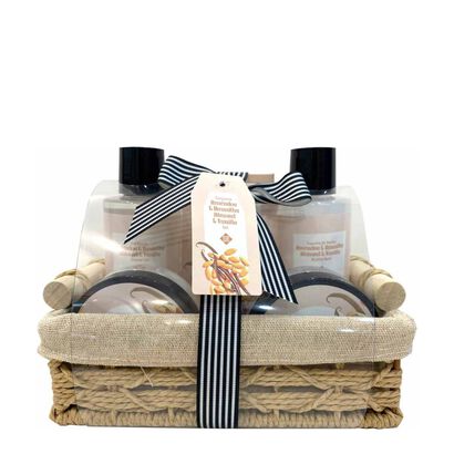 Cesto Bella Natura - Baunilha e Amêndoa - LINHAS BANHO NATAL - ROSALEE COFRET BANHO - Imagem
