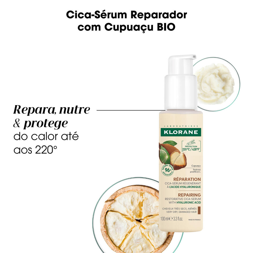 Cica-S&eacute;rum Cupua&ccedil;u - Reparador e Restaurador com &Aacute;cido Hialur&oacute;nico - KLORANE -  - Imagem 4