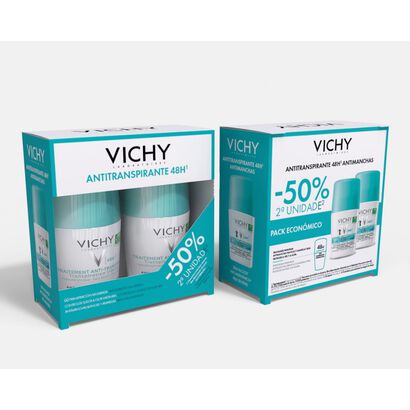 Pack Antitranspirante Antimanchas Roll-On 48H (2x50ml) - VICHY -  - Imagem