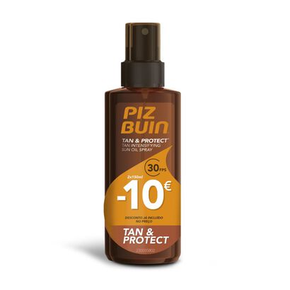 Duo Tan & Protect FPS30 Óleo Spray Intensificador de Bronzeado (2x150ml) - PIZ BUIN -  - Imagem