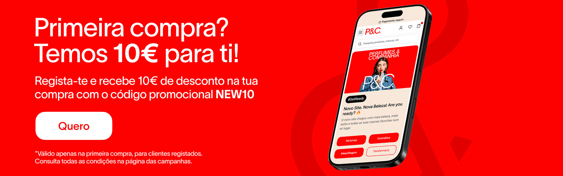 Desconto de 10€ na primeira compra Desconto de 10€ na primeira compra
