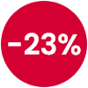 desconto 23%