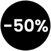 50% desconto