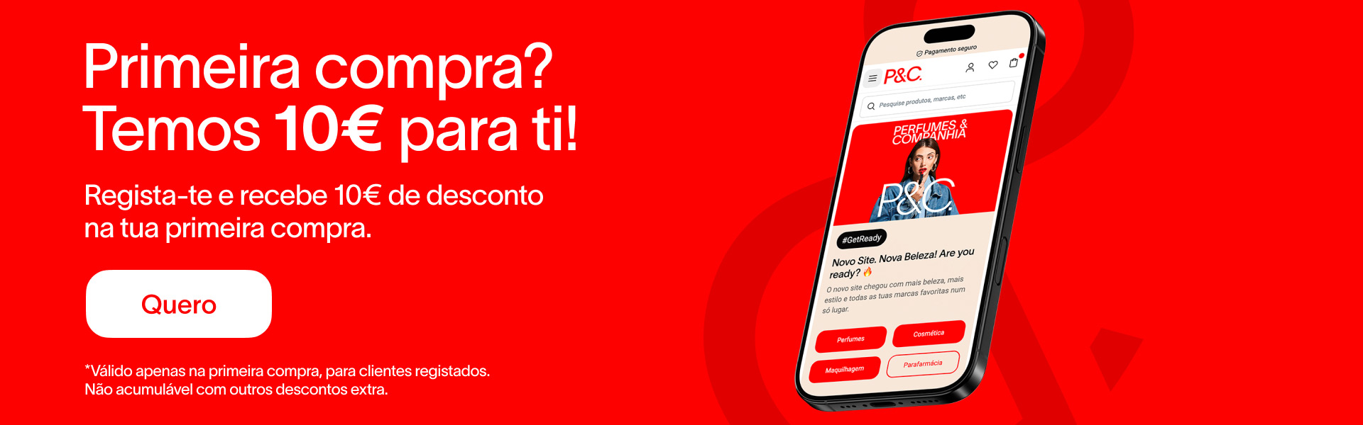 Desconto de 10€ na primeira compra Desconto de 10€ na primeira compra