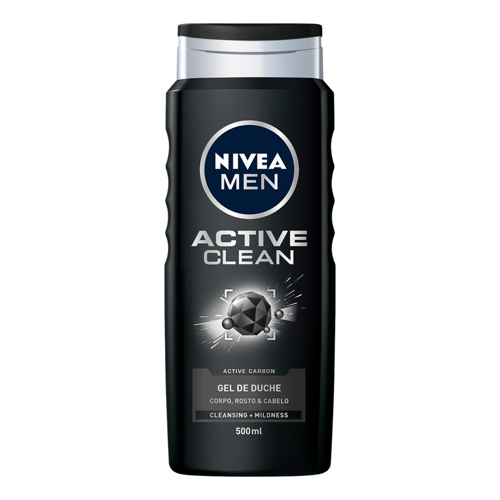 NIVEA Men Active Clean Gel de Duche, 500ml